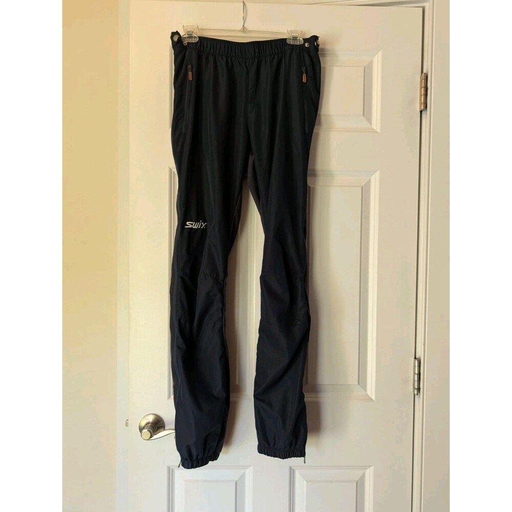 Swix Men's Full Zip Pants XL Blue Cross Country Ski Running Athletic Warm Ups